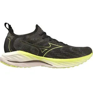 Chaussures de running mizuno wave neo wind noir jaune pas cher