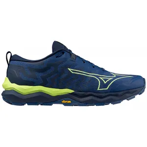 Mizuno Wave Daichi 8 - Chaussures trail homme Navy Peony / Sharp Green / Dress Blues 46 pas cher