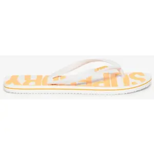 Tongs Superdry Vintage Logo blanc orange femme - S pas cher