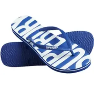 Tongs Superdry Vintage Logo bleu marine blanc femme - L pas cher