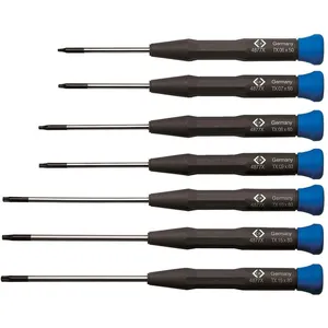 Jeu de tournevis électronique - C.K - 7 pièces - Torx - Noir pas cher