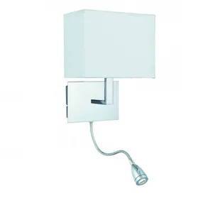 Searchlight Applique murale 6519 avec lampe de lecture LED, chrome