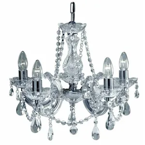 Comparateur de prix : Searchlight Lustre Marie Therese, chromé, à 5 lampes