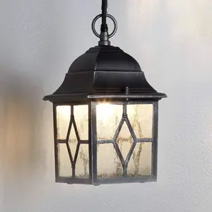 Searchlight Suspension d’extérieur Genoa avec verre au plomb pas cher