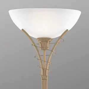 Searchlight Lampadaire intemporel LINEAS coloris laiton ancien