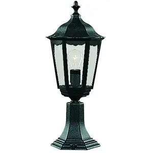 Alex - Piédestal d'extérieur à 1 lumière noir IP44, E27 - Searchlight