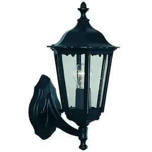 Searchlight Applique alex 45 cm, en aluminium noir et verre pas cher