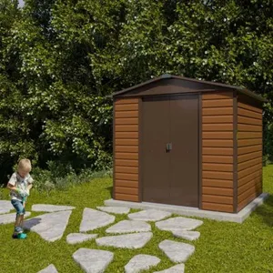 Abri de jardin métal imitation bois 4,20 m2 Yardmaster + kit d'ancrage pas cher