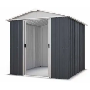 Yardmaster - Abri de jardin métal anthracite 2,3 m² + kit d'ancrage pas cher