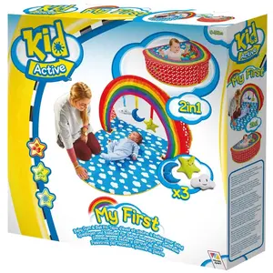 Worlds Apart Piscine a boules 2 en 1 Rainbow 100x76x30 cm Multicolore pas cher