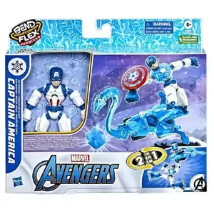 Hasbro Figurine - Marvel - Captain America - Bend and Flex - Multicolore - Missions pas cher