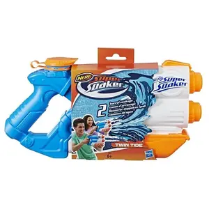 Pistolet à Eau Nerf Super Soaker TwinTide - SUPERSOAKER - Double-canon - 975 ml pas cher