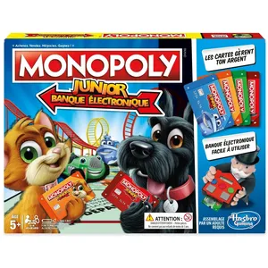 Comparateur de prix : Hasbro Gaming Monopoly Junior Electronique - Jeu de société pour enfants - Jeu de plateau