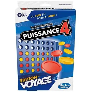 Comparateur de prix : Hasbro Gaming Puissance 4 édition Voyage, jeu portable pour 2 joueurs, jeu de voyage