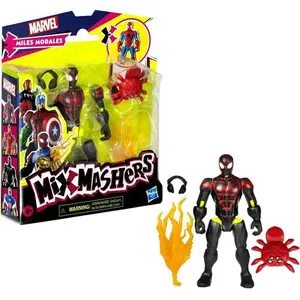 Comparateur de prix : Hasbro MixMashers Miles Morales, figurine personnalisable à mélanger et combiner avec accessoires, Marvel, Dès 4 ans