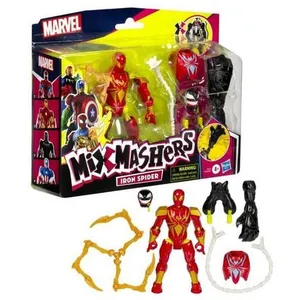 Hasbro MixMashers Iron Spider Deluxe, figurine 12 cm personnalisable à mélanger et combiner avec accessoires, Marvel, dès 4 ans pas cher