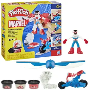 Comparateur de prix : Hasbro Marvel Heroes Play-Doh Marvel Captain America Moto Tranchante
