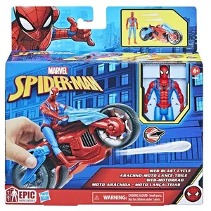 Comparateur de prix : Hasbro Figurine Spider-Man Marvel Epic World of Action Arachno-moto lance-toile