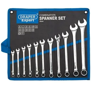 Draper Tools Ensemble de clés mixtes métriques 11 pcs Argenté 29545 pas cher