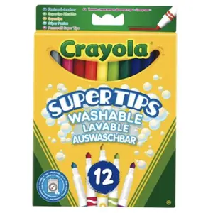 Comparateur de prix : VIVID Crayola Supertips 12 Feutres à dessiner lavables