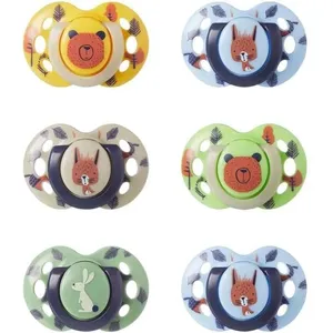 Comparateur de prix : Tommee Tippee Sucettes Fun, Forme Orthodontique Symétrique, Silicone s...