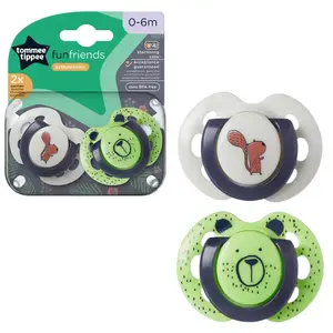 Comparateur de prix : Lot de 2 sucettes closer to nature fun 0-6m - tommee tippee
