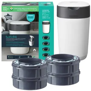 Comparateur de prix : Sangenic Starter Pack Twist & Click + 4 Recharges - Sangenic