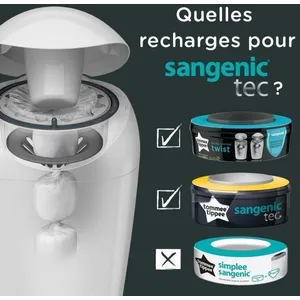 Comparateur de prix : Pack de 12 recharges poubelles Sangenic Twist et Click Tomme Tippee
