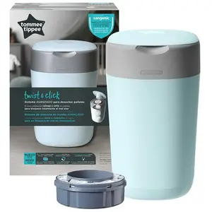 Comparateur de prix : TOMMEE TIPPEE Poubelle à couches Twist and click Sangenic Tec, Bleu