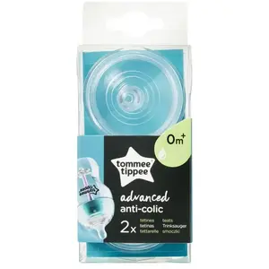 2 tétines anti-colique avancée BLANC Tommee Tippee pas cher