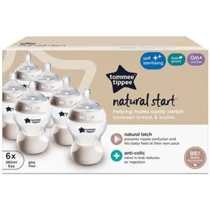 Comparateur de prix : Tommee Tippee Closer To Nature Biberon 0m+ Lot de 6 x 260ml