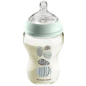 TOMMEE TIPPEE Biberon en Verre Closer to Nature, 250ml, Bleu Décoré pas cher