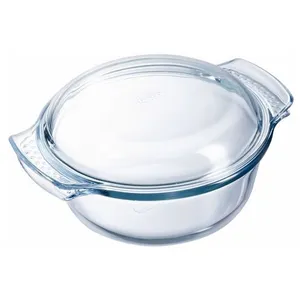 Pyrex - cocotte ronde 3.75l verre - 118a000/5043 TU pas cher