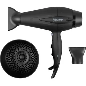 Comparateur de prix : Sèche-Cheveux Revamp Progloss 5500 2400W Cheveux Léger Diffuseur Huiles Extra Douces Noir