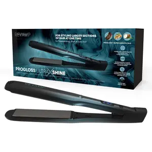 Comparateur de prix : REVAMP Ultra X Shine Lisseur Céramique - Fer à Lisser Plaques Larges pour Cheveux Longs, Épais, Boucles - Chauffe Ultra Rapide, Lisseur Professionnel