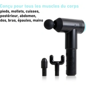 Appareil de massage Homedics Physio avec 3 têtes interchangeables 30 W Noir pas cher