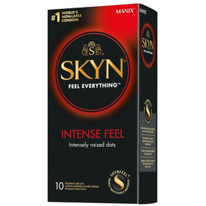 Préservatifs perlés sans latex SKYN Intense Feel x10 pas cher