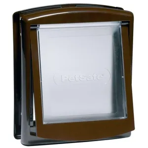 Comparateur de prix : PetSafe Porte à 2 voies pour chiens 730 Petit 17,8 x 15,2 cm Marron TU