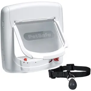 Comparateur de prix : Petsafe - Chatière magnétique à 4 voies Deluxe 400 Blanc Blanc