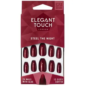 Comparateur de prix : Elegant Touch Trend Nails Steel The Night Faux Ongles 24 Pièces
