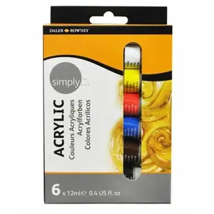 Peinture Acrylique - Simply - 6 couleurs - 12ml pas cher