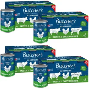 6x400g Butcher's Original's sans céréales pour chien lot mixte de pans...Vendu parzooplus
