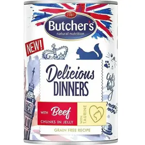 Butcher's Nourriture pour Chat Delicious Dinners Poulet Boeuf 400 g pas cher