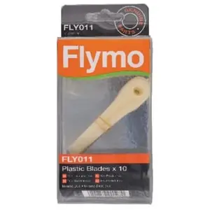 Comparateur de prix : Flymo FLY011 Lot de 10 lames de tondeuse en plastique pour Minimo Duo/E400 Duo