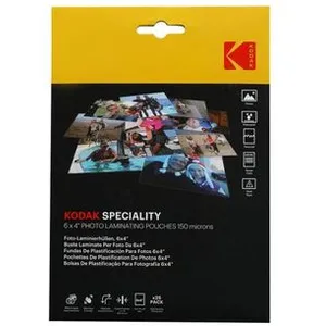 Comparateur de prix : Pack de 25 Pochettes de plastification Kodak pour photo 6x4" Blanc
