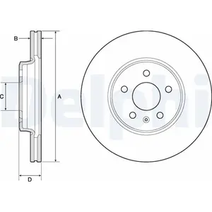 DELPHI Disques de frein pour AUDI: A4, A5 (Ref: BG4799C) pas cher
