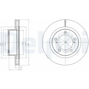 Disque de frein DELPHI BG9067 avant, ventilé, 1 pièce pas cher