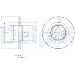 DELPHI Disques de frein pour MAZDA: CX-7, CX-9 (Ref: BG9104) pas cher