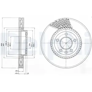 DELPHI Disques de frein pour VOLKSWAGEN: Transporter (Ref: BG9892) pas cher