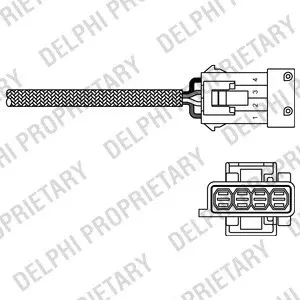 Sonde lambda DELPHI, par ex. pour Peugeot, Opel, Citroën pas cher